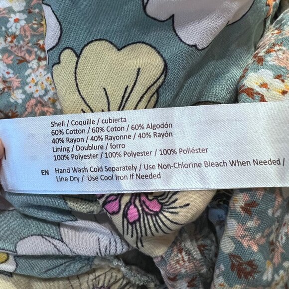 BOG Collective-Women's Spaghetti Adjust. Straps-Floral Dress-Small-Ruching Waist - Picture 16 of 16